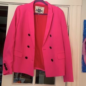 J. Crew Double Breasted pink blazer